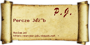 Percze Jób névjegykártya